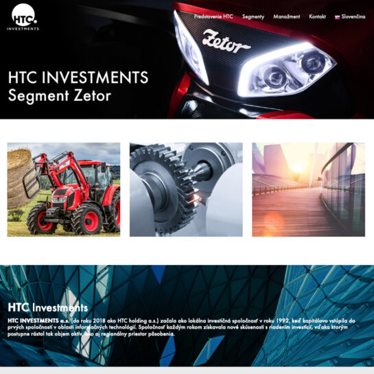 výroba WP webstránky HTC Investments